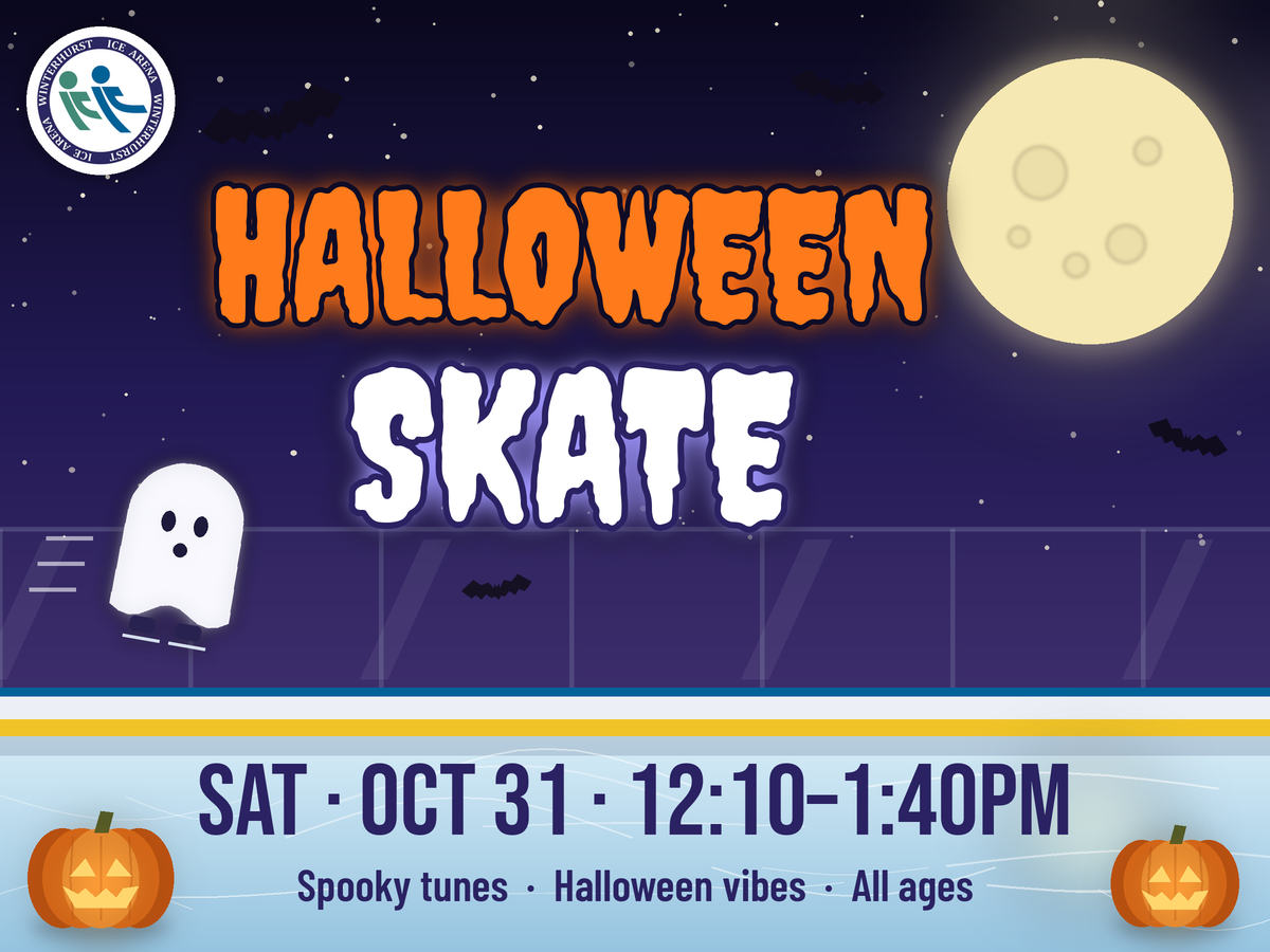 Halloween Skate at Winterhurst Ice Arena, Saturday October 31, 12:10 to 1:40 PM
